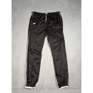 Vintage Nike Track Jogger Pants Adult Medium Black‎ Striped Drawstring 90s